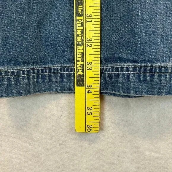 Y2K OLD NAVY Dress Women’s Sz 6 Blue Jeans Denim Mini Sleeveless Sheath Vintage - Picture 7 of 12